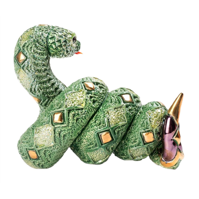 Статуэтка керамическая "Змея зеленая"